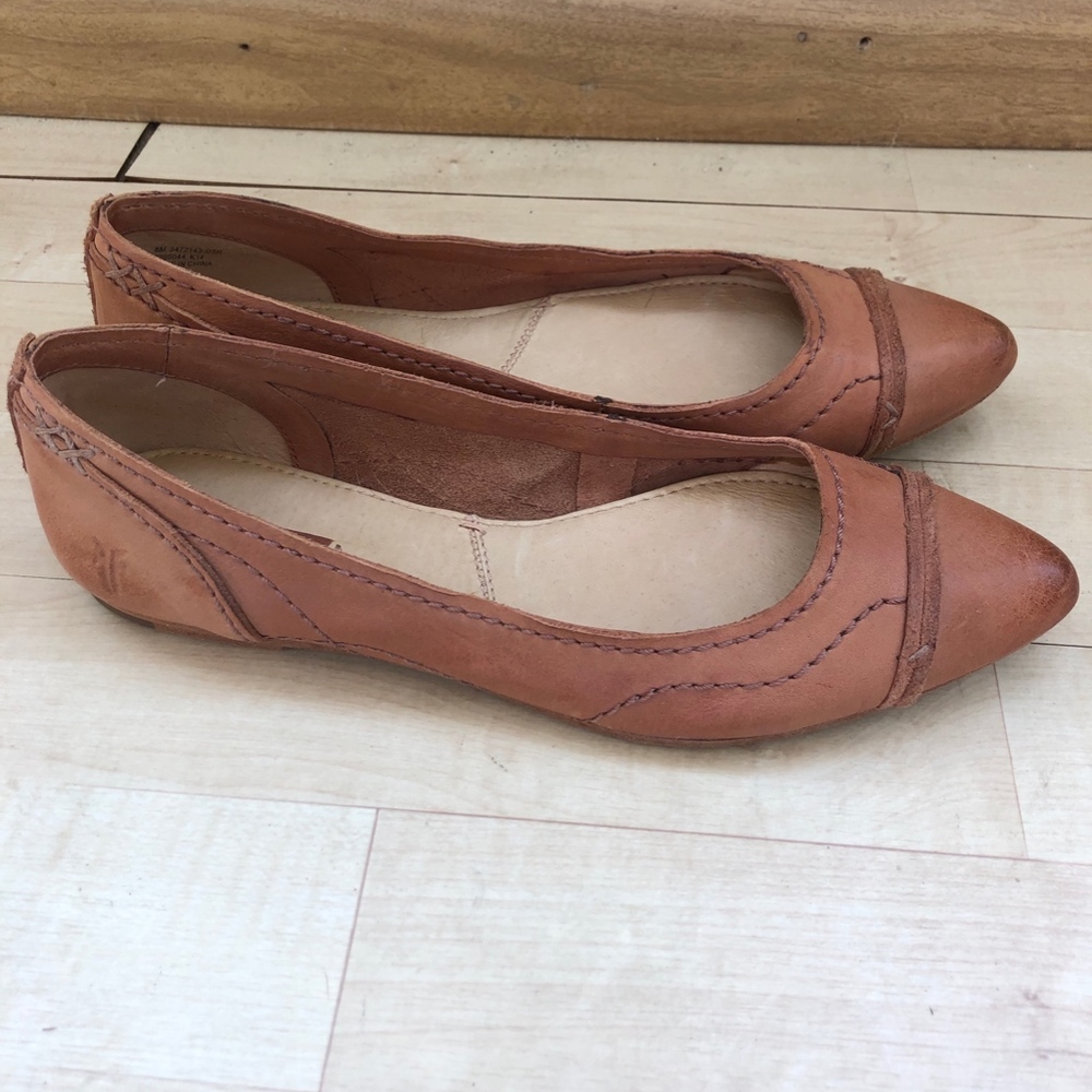 Frye Tan Leather Flats